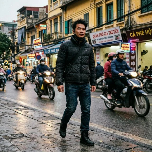 Gợi ý phối đồ nam — Toàn giáp chống lạnh — ra đường mùa gió mùa