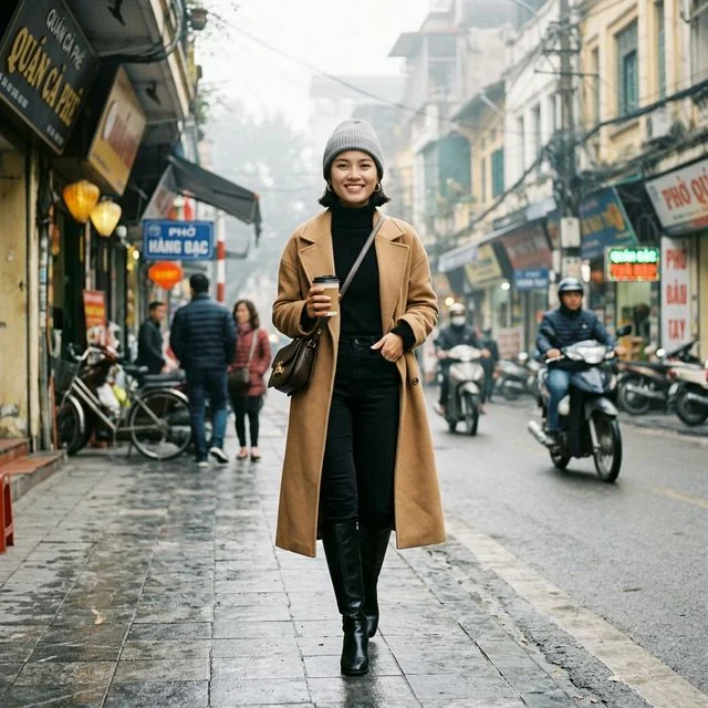 Gợi ý phối đồ nữ — Toàn giáp chống lạnh — ra đường mùa gió mùa