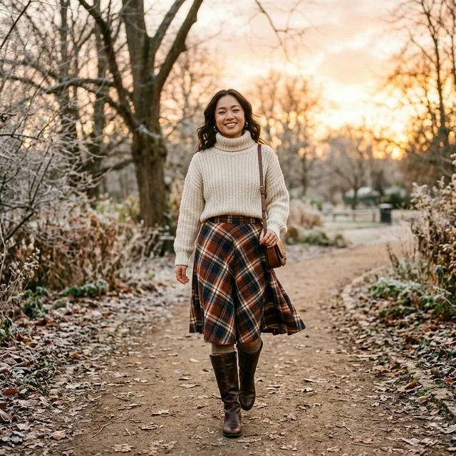 Gợi ý phối đồ nữ — Ấm áp, lãng mạn — hẹn hò giữa đêm đông