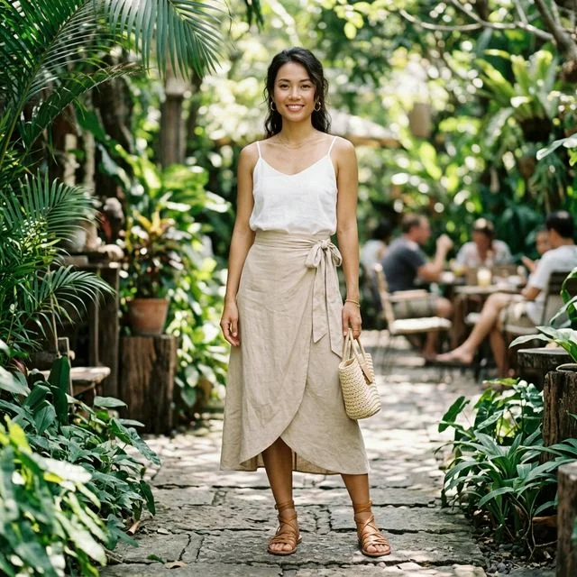 Gợi ý phối đồ nữ — Thoải mái, phong cách khi tụ tập bạn bè dưới nắng nóng